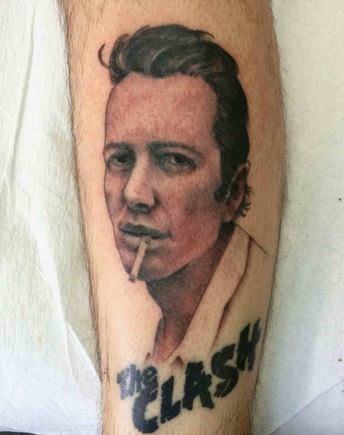 Joe Strummer the clash tattoo