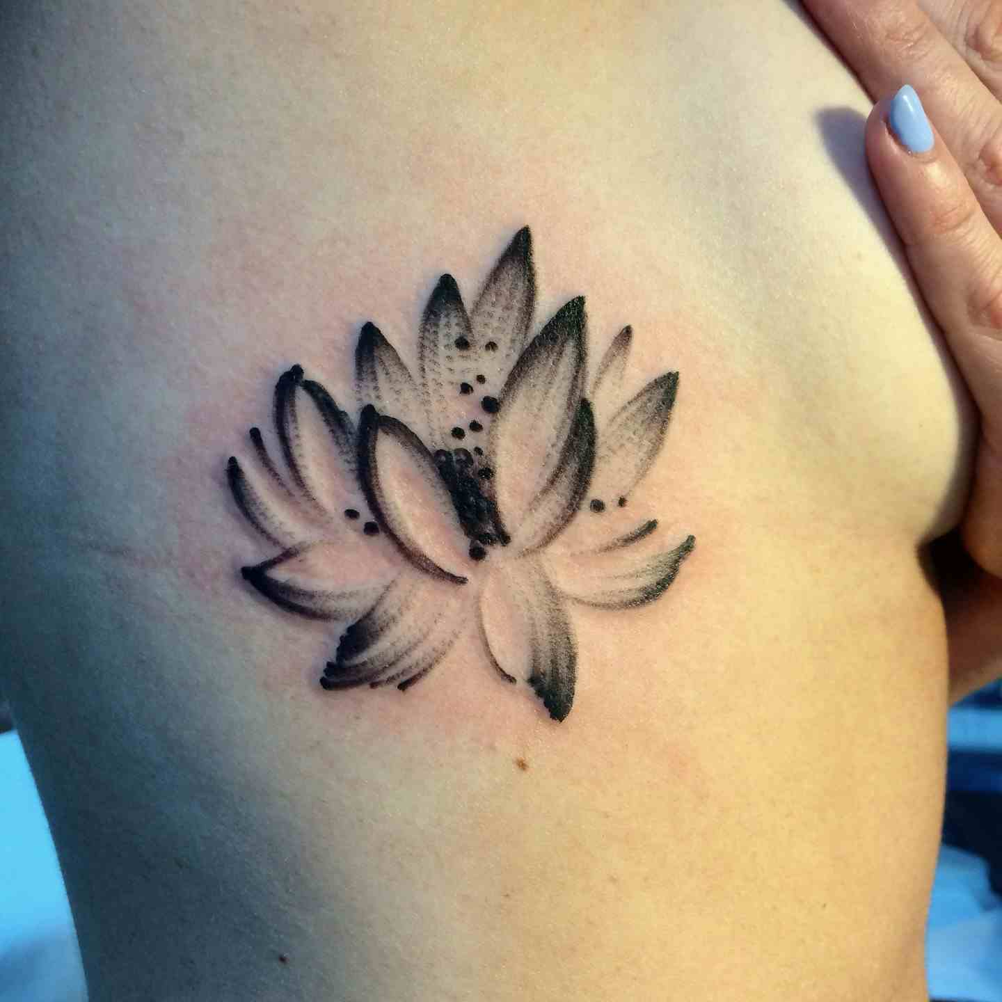 Breast stroke watercolor lotus