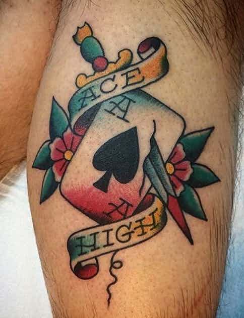 Ace and dagger tattoo