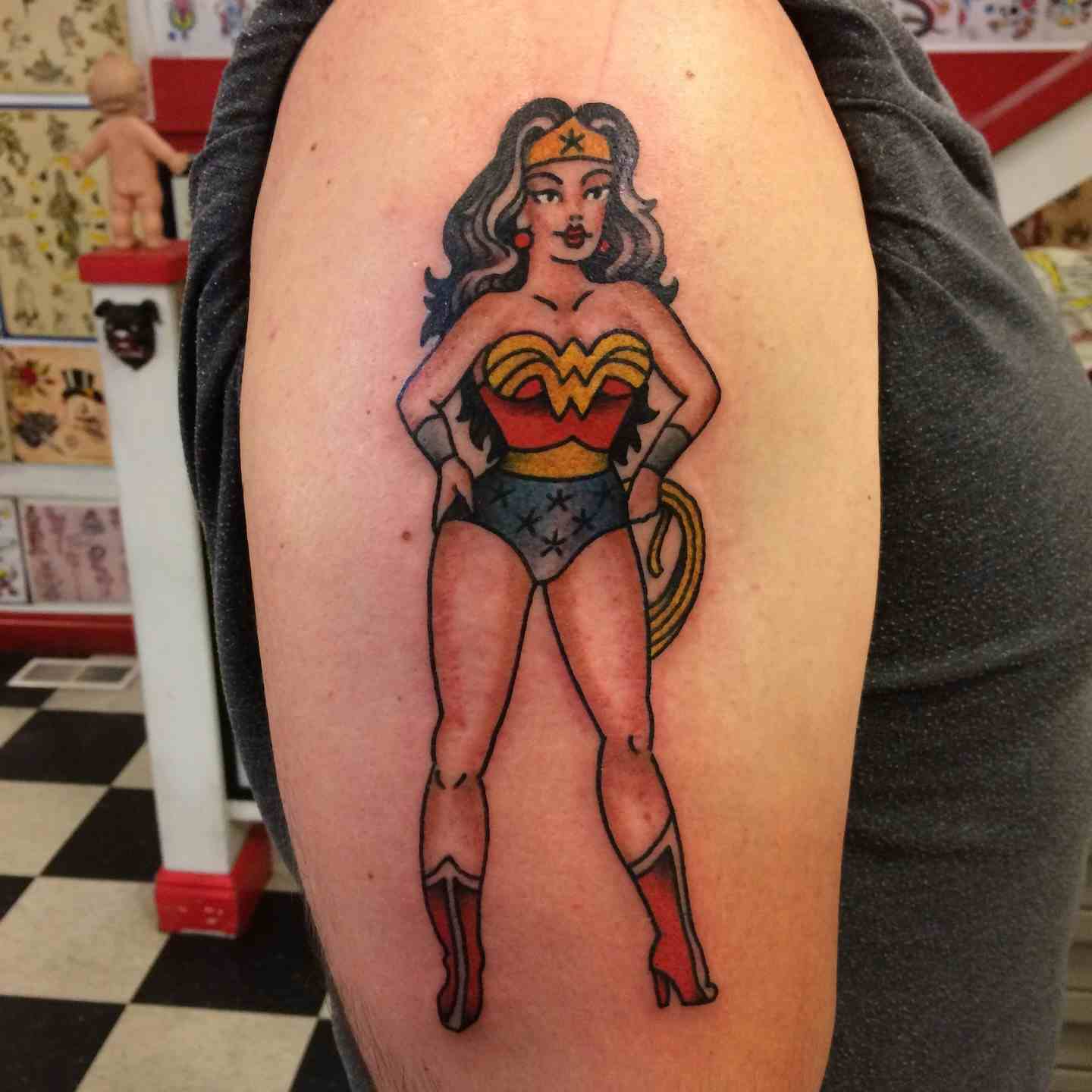 Wonder woman pinup tattoo