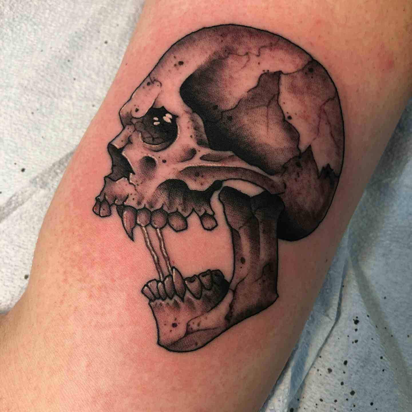 Wicked skull tattoo