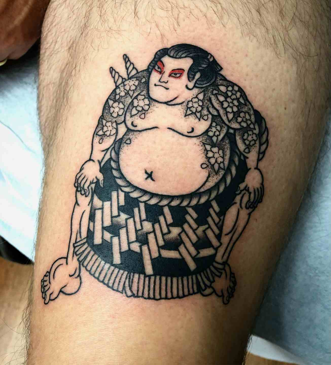 Japanese sumo warrior tattoo