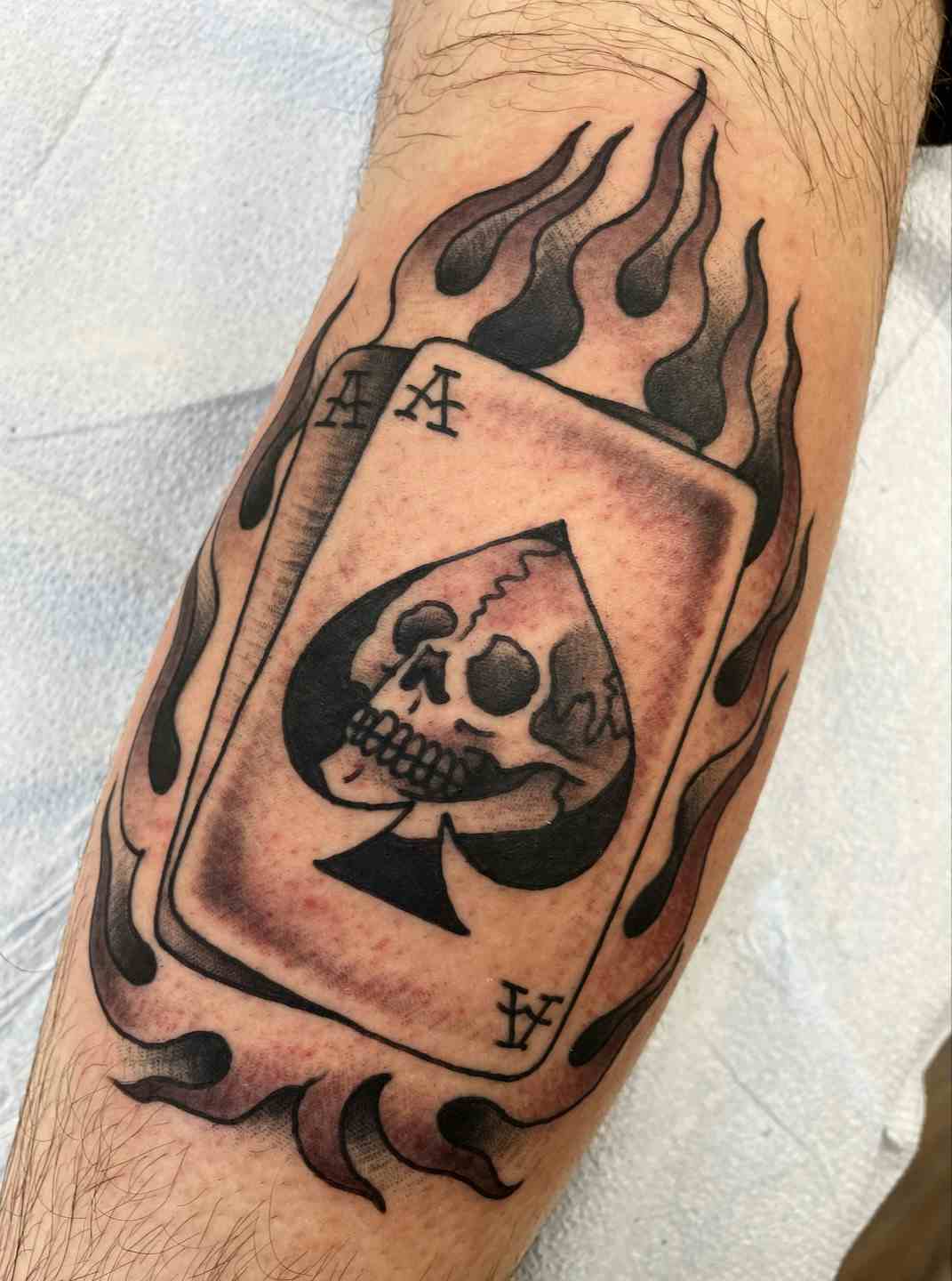 Pair of aces tattoo