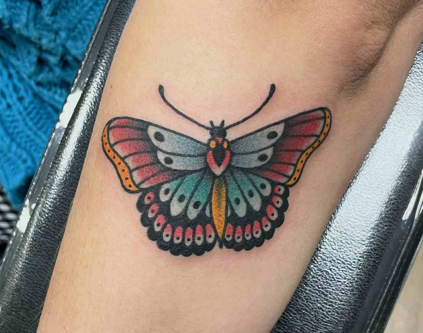 Butterfly traditional tattoo