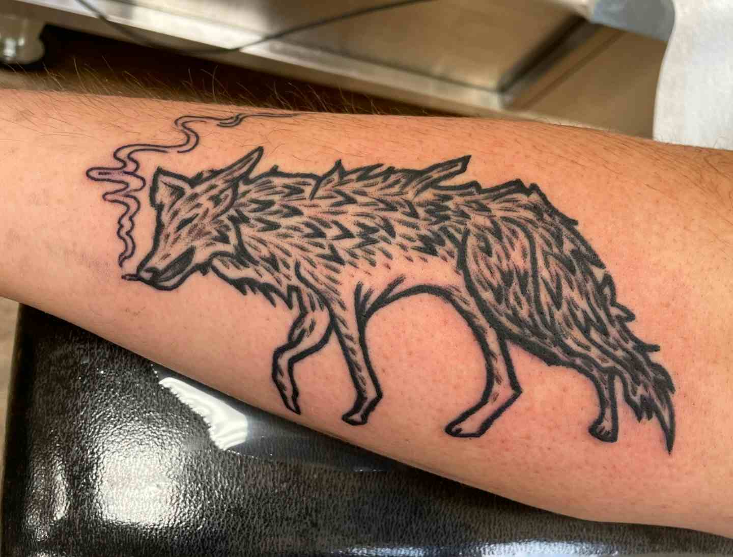 Colter wall smoking coyote tattoo