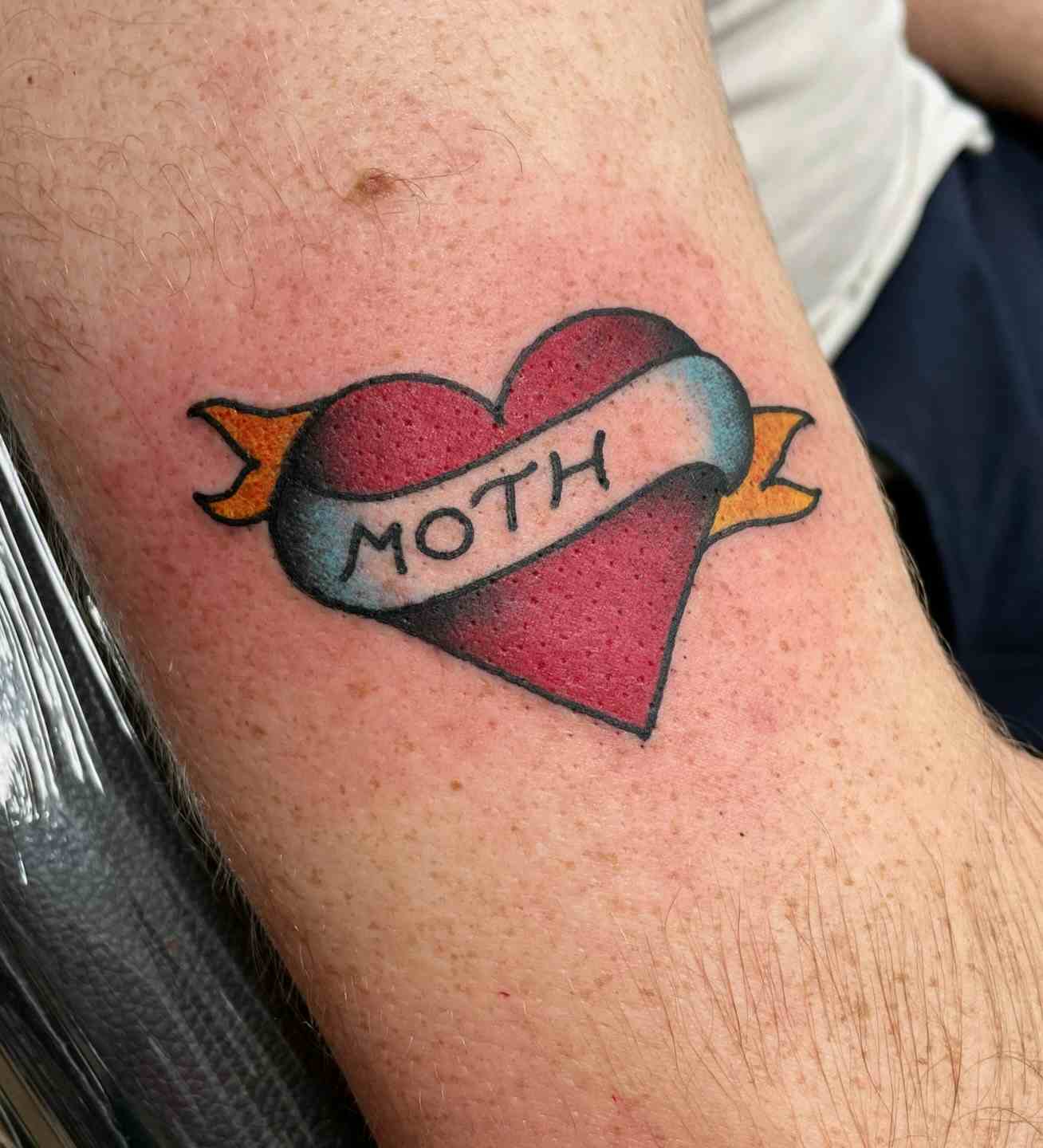 Traditional mother heart tattoo