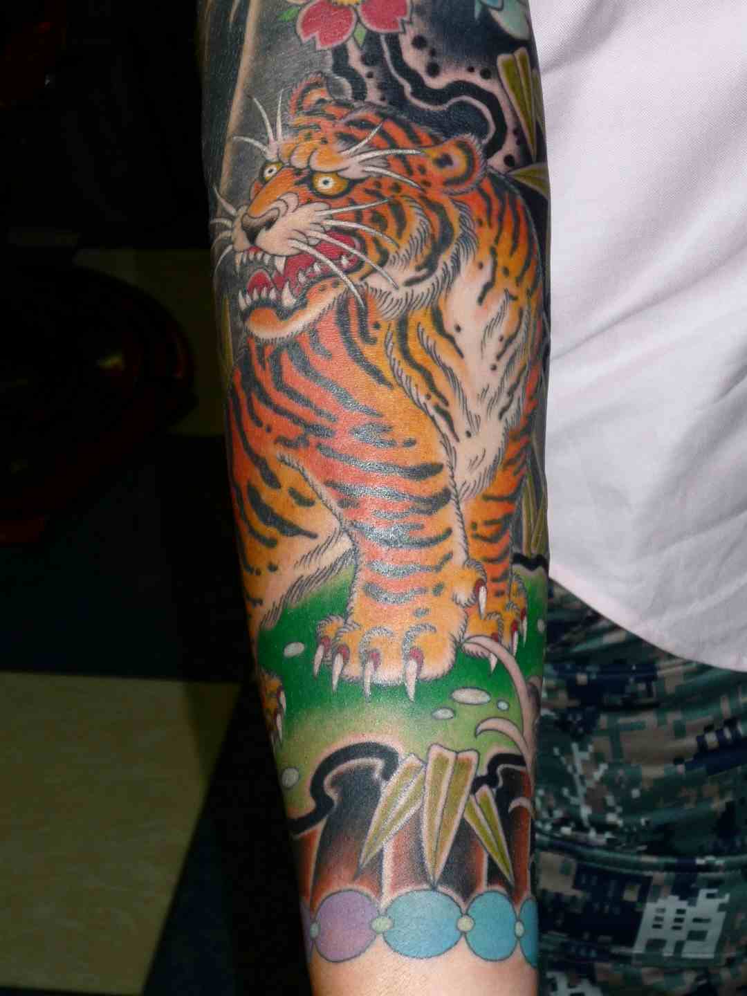 Tiger tattoo sleeve