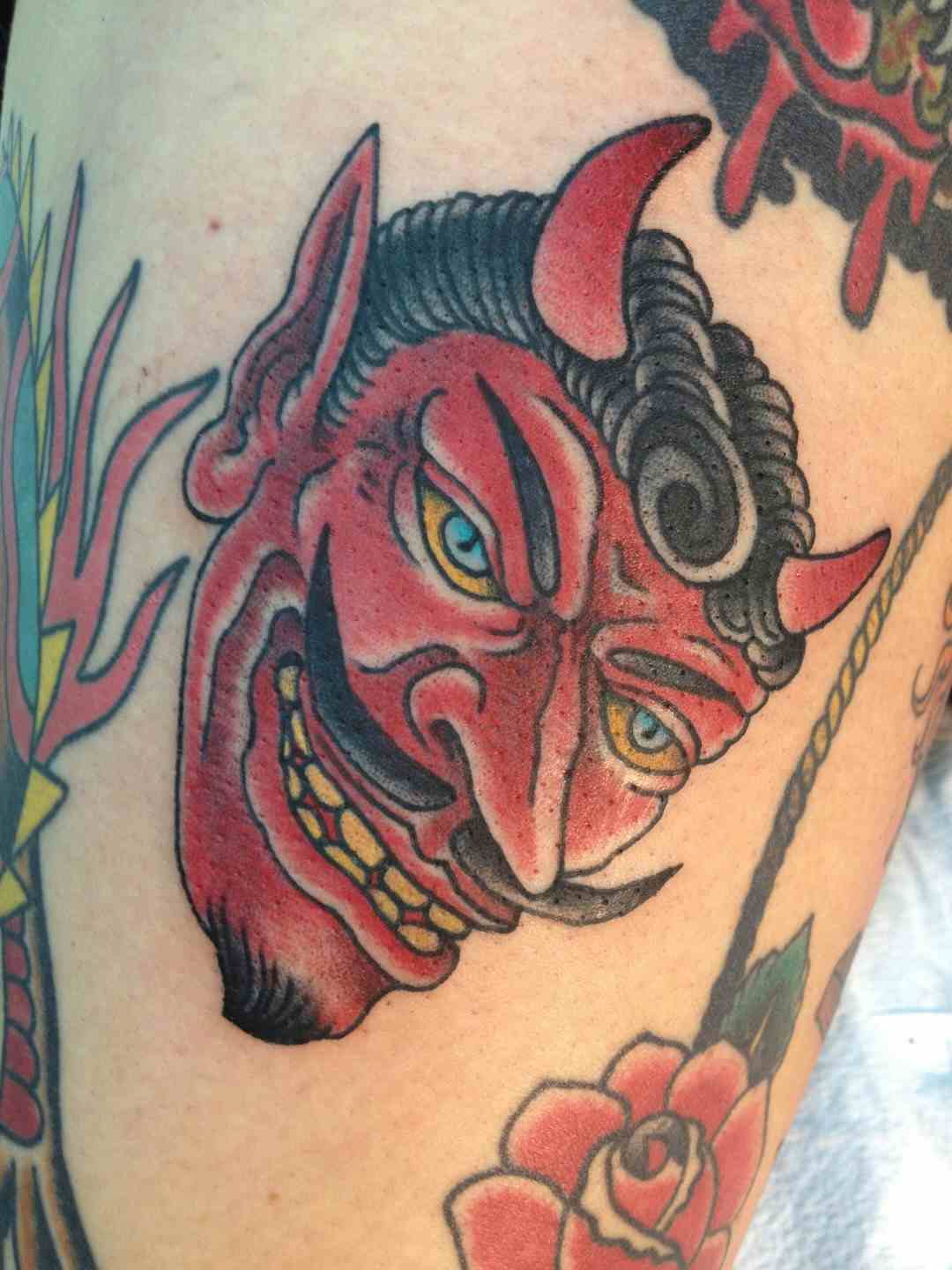 Devil head tattoo