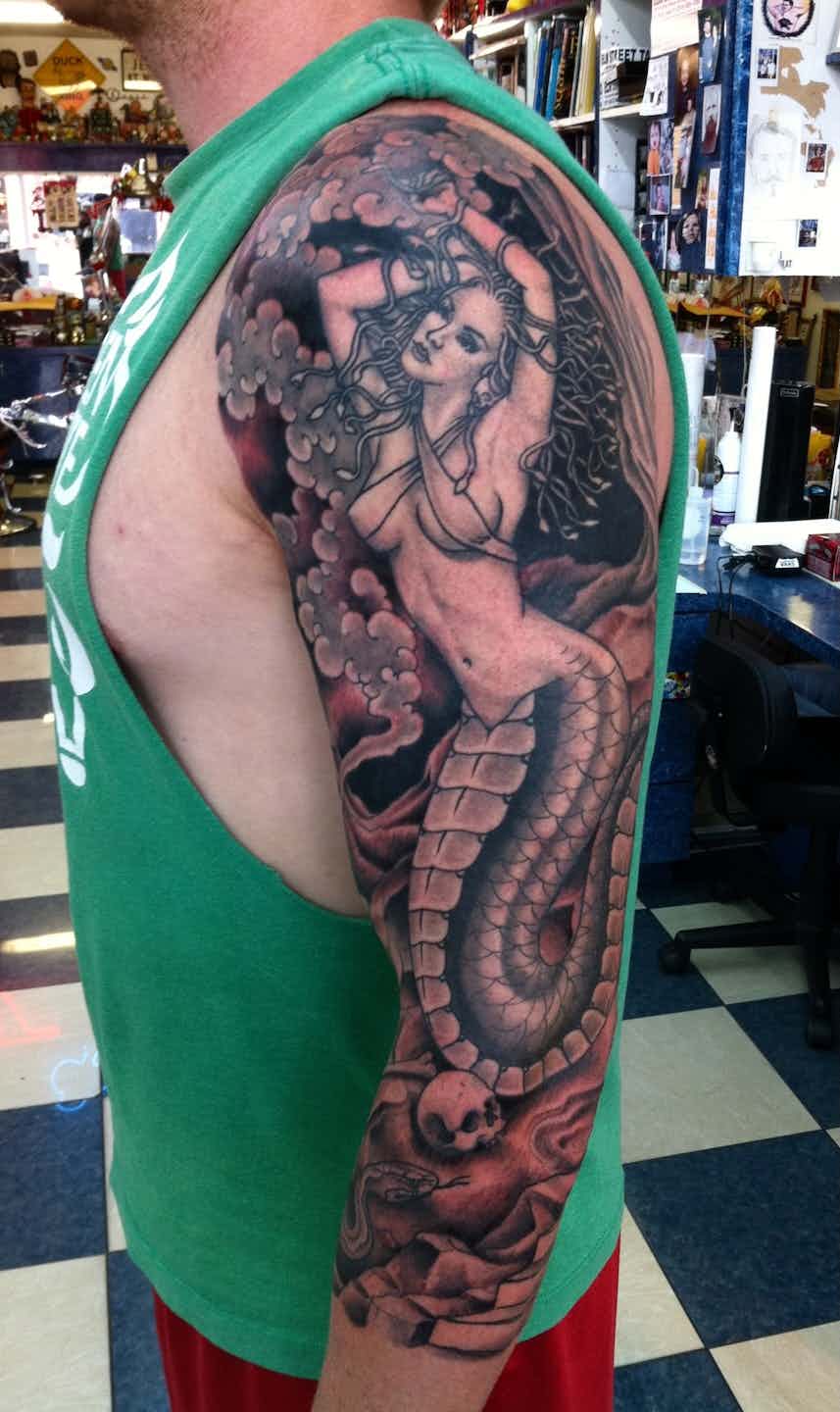 Medusa sleeve tattoo