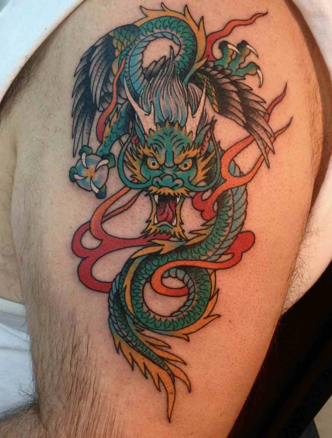 Traditional green dragon