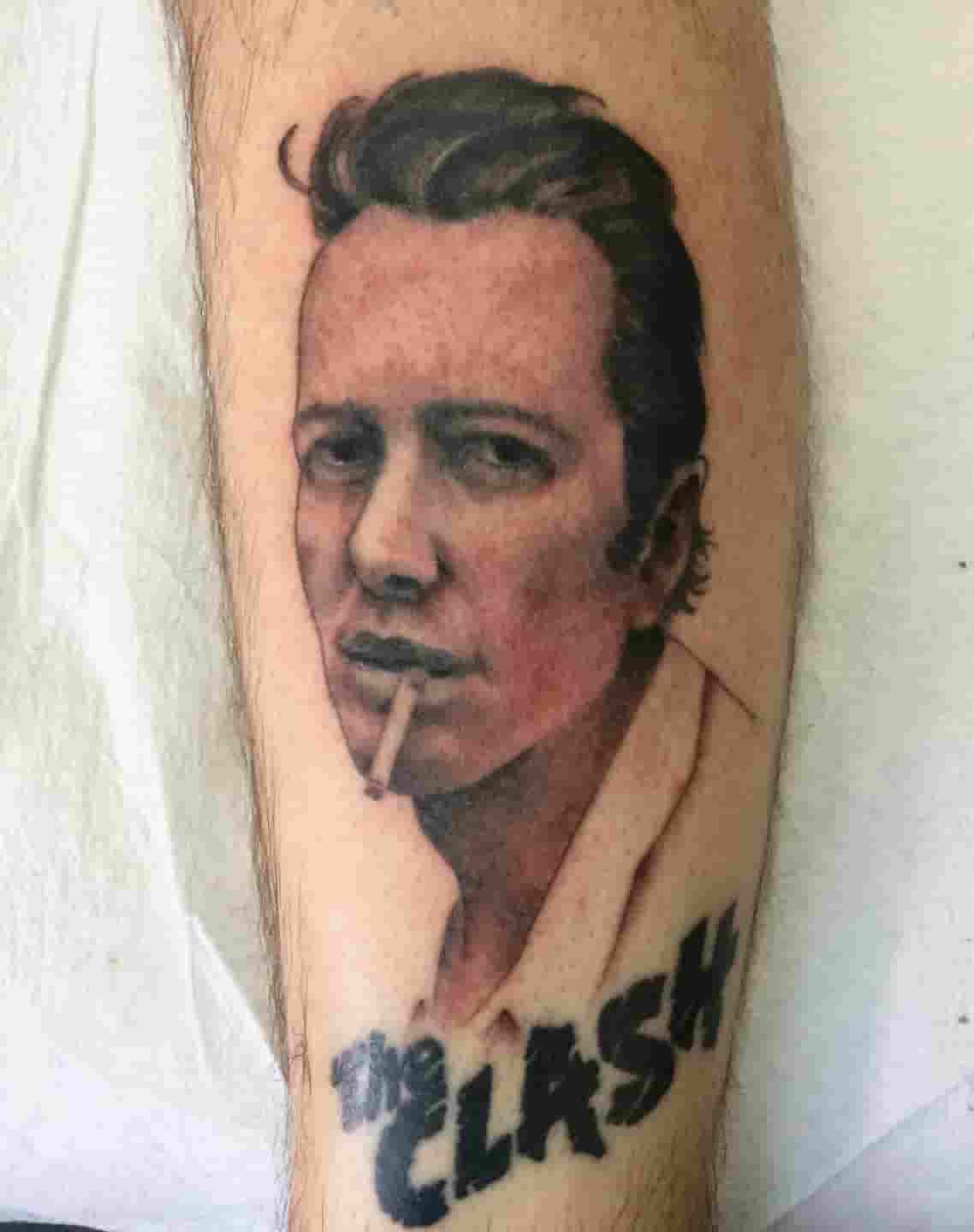 Joe Strummer the clash tattoo