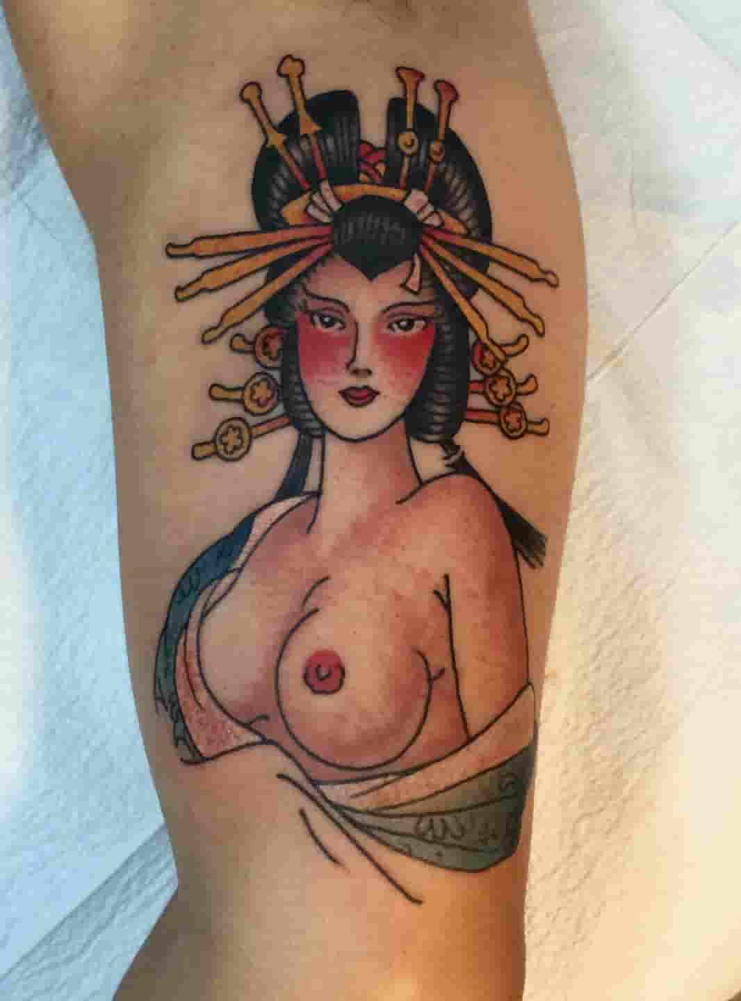 Japanese geisha tattoo
