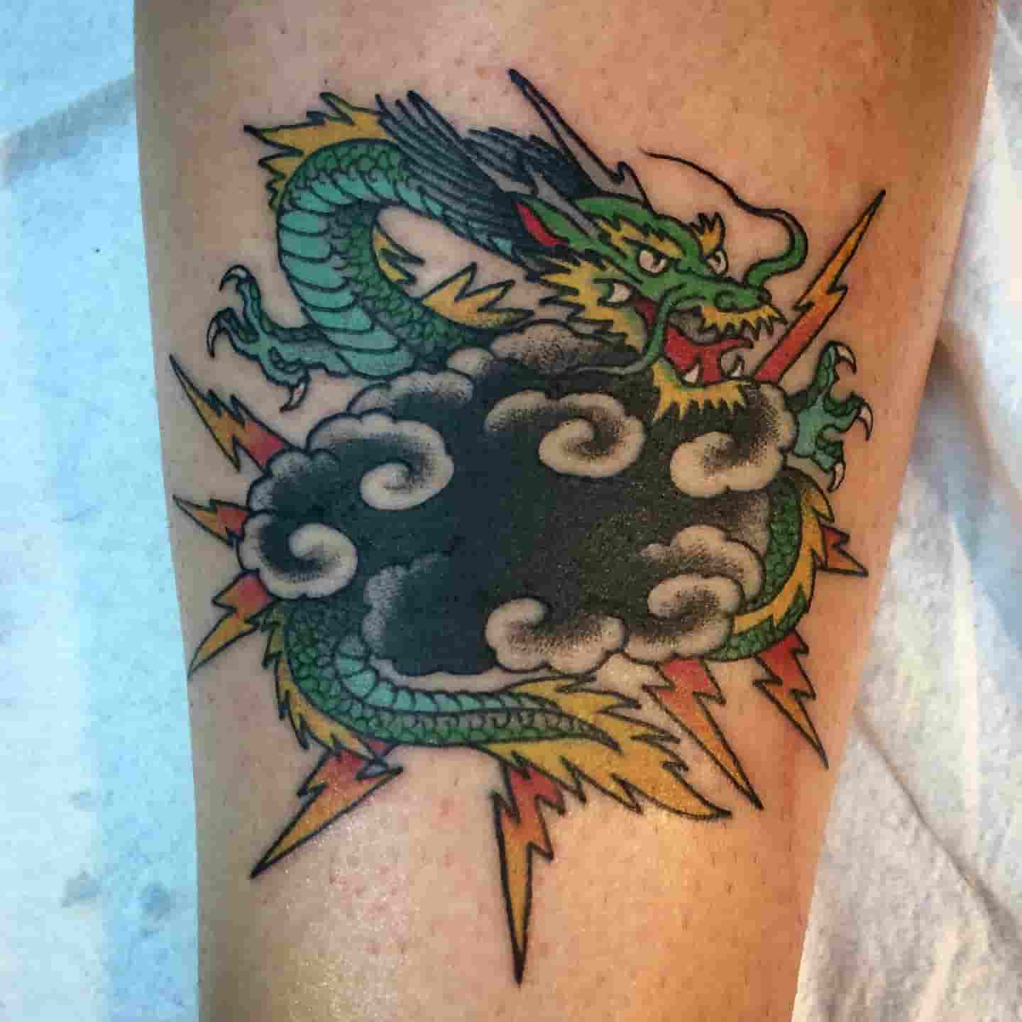 Dragon coverup tattoo