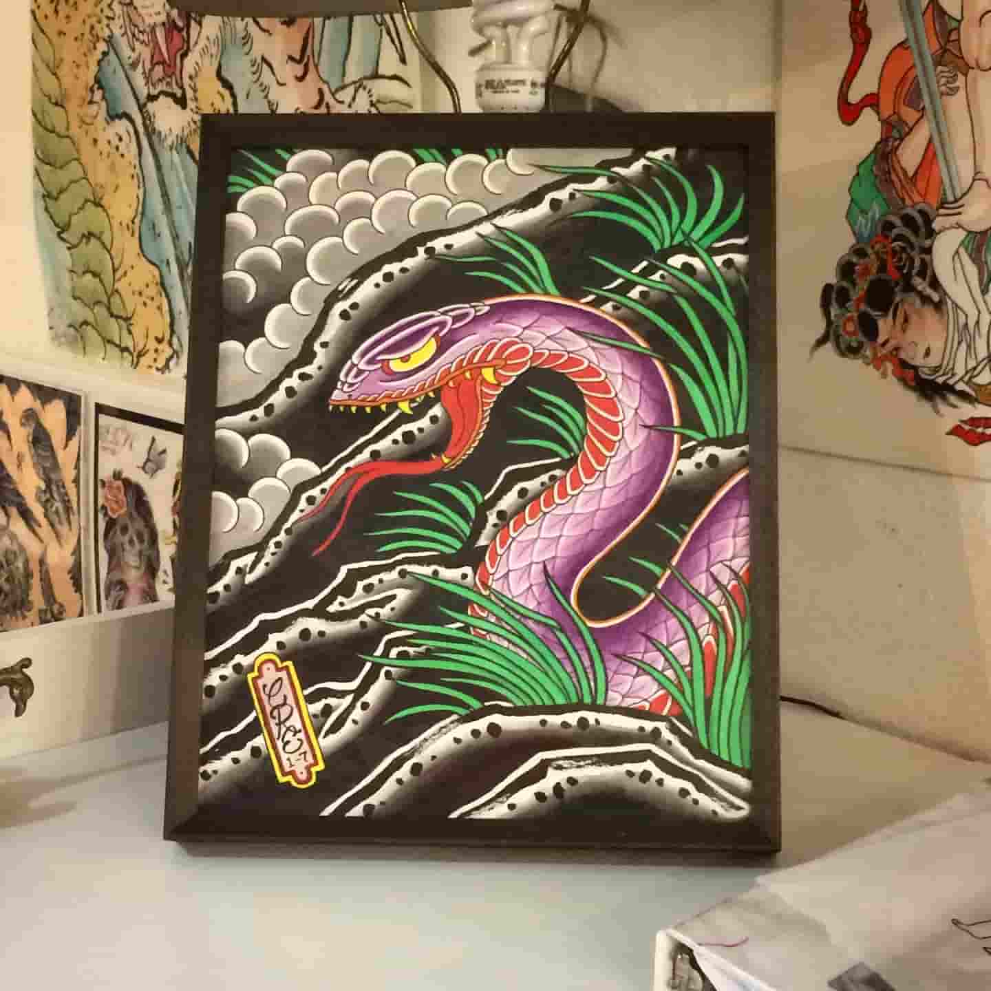 Snake in the grass art