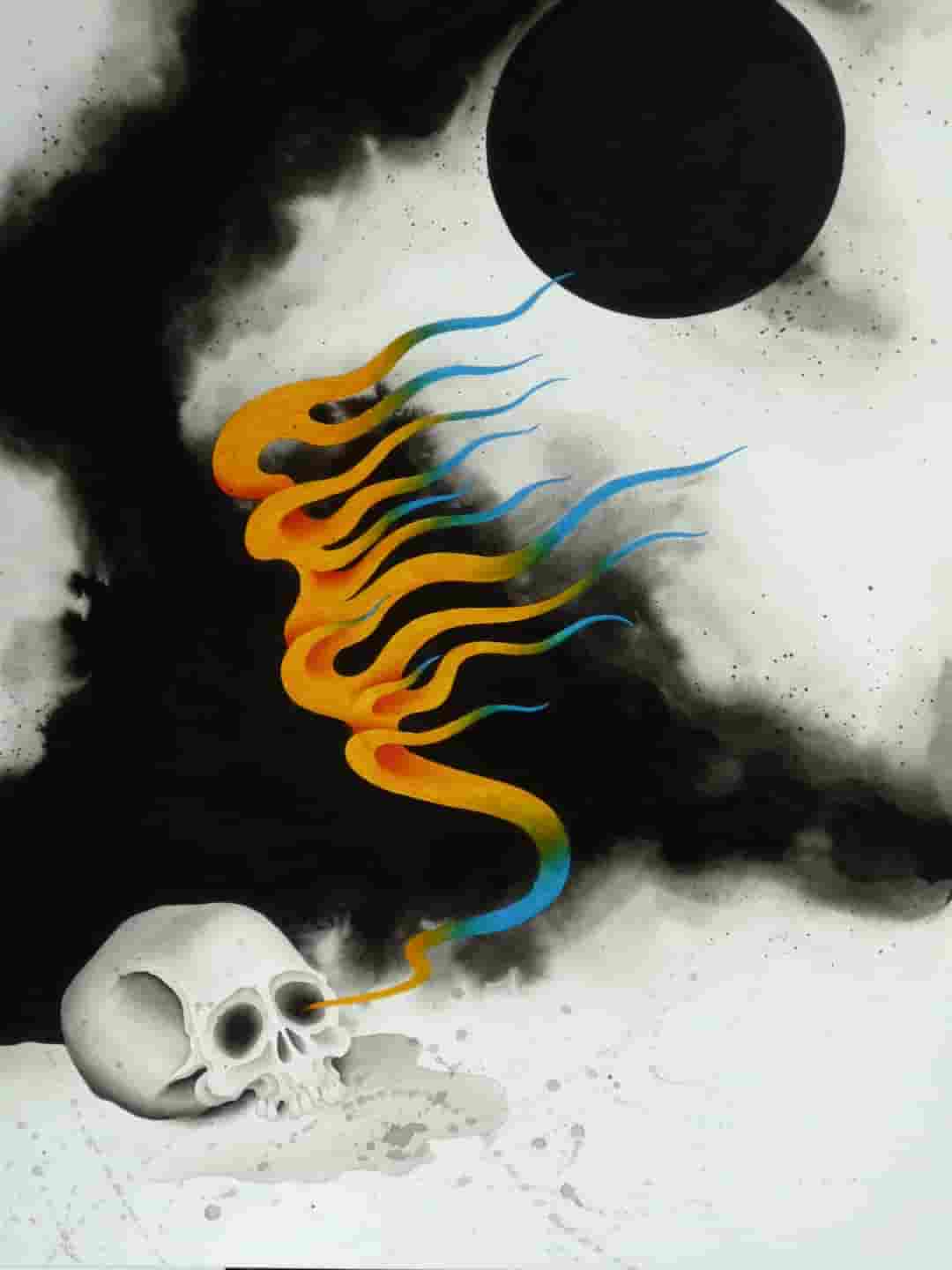 Skull art painting