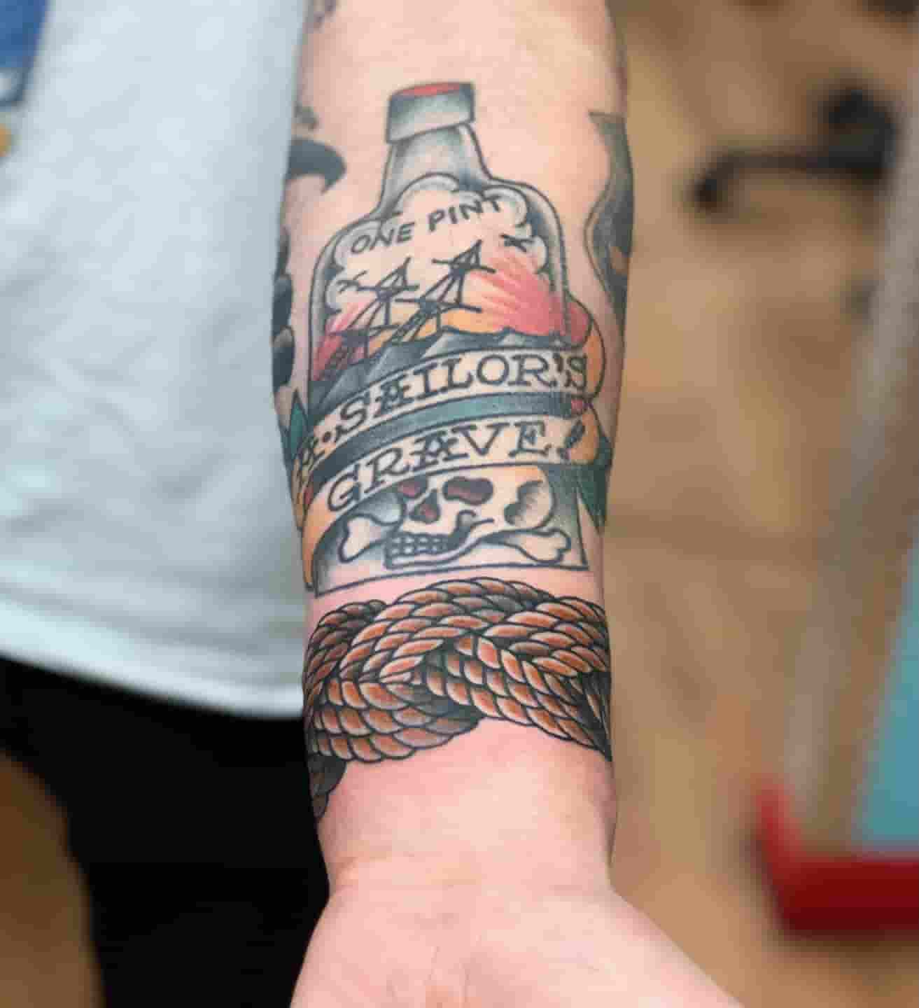 Rope bracelet tattoo