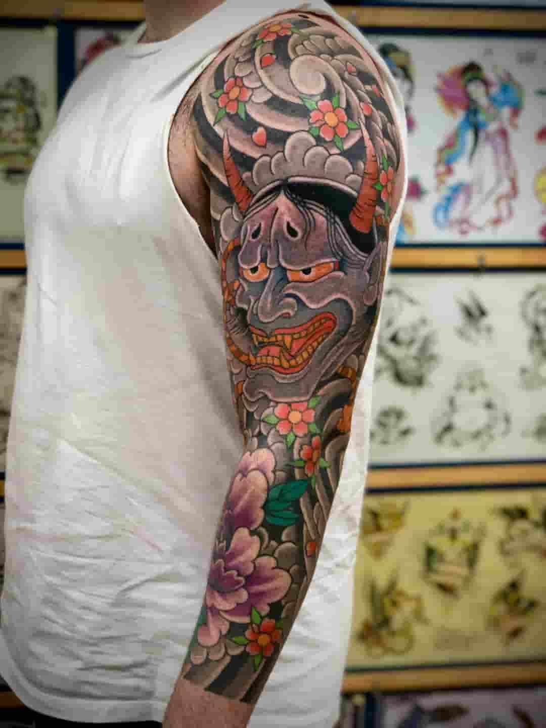 Hannya mask wind sleeve
