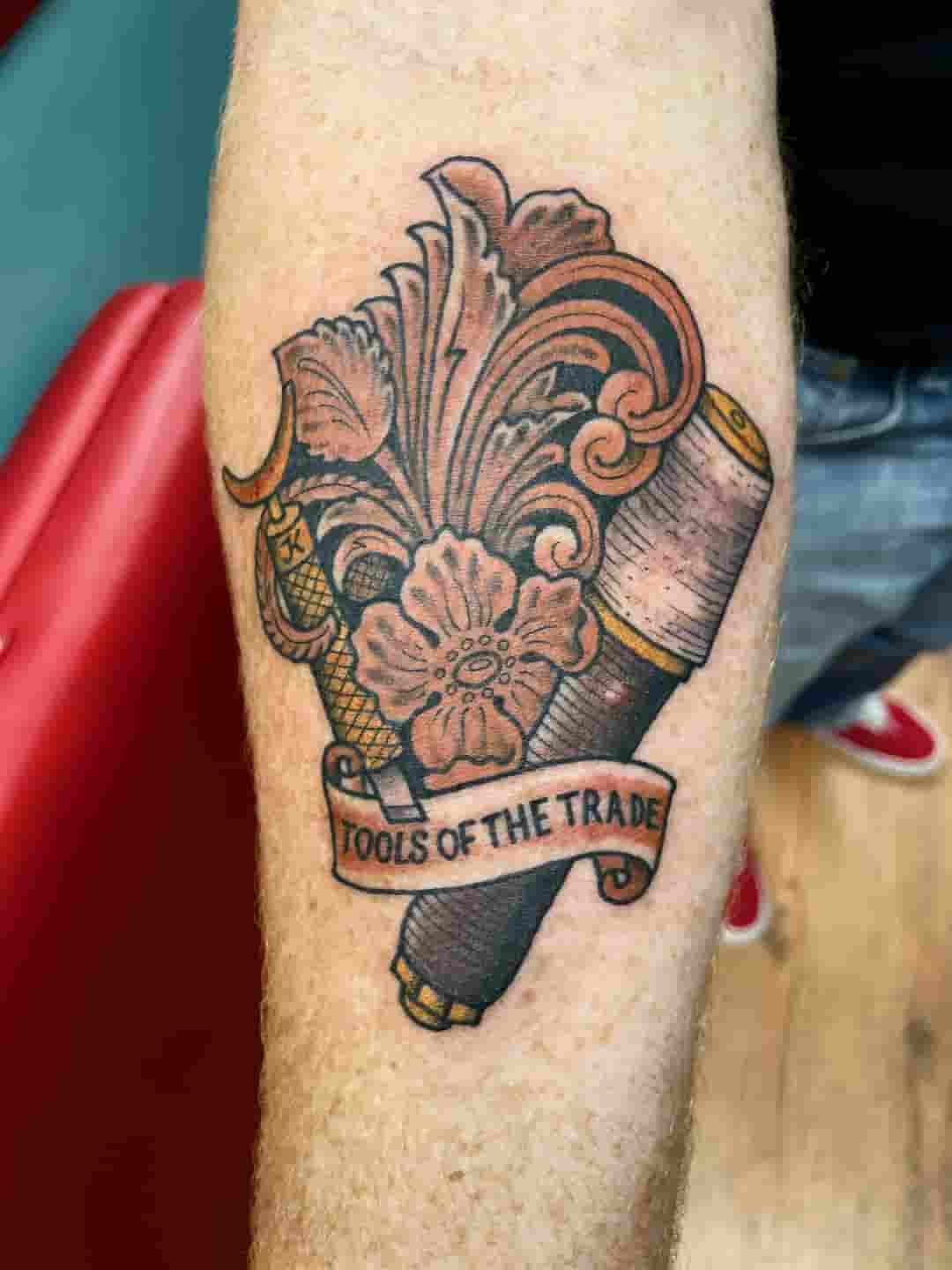Leather tooling tattoo