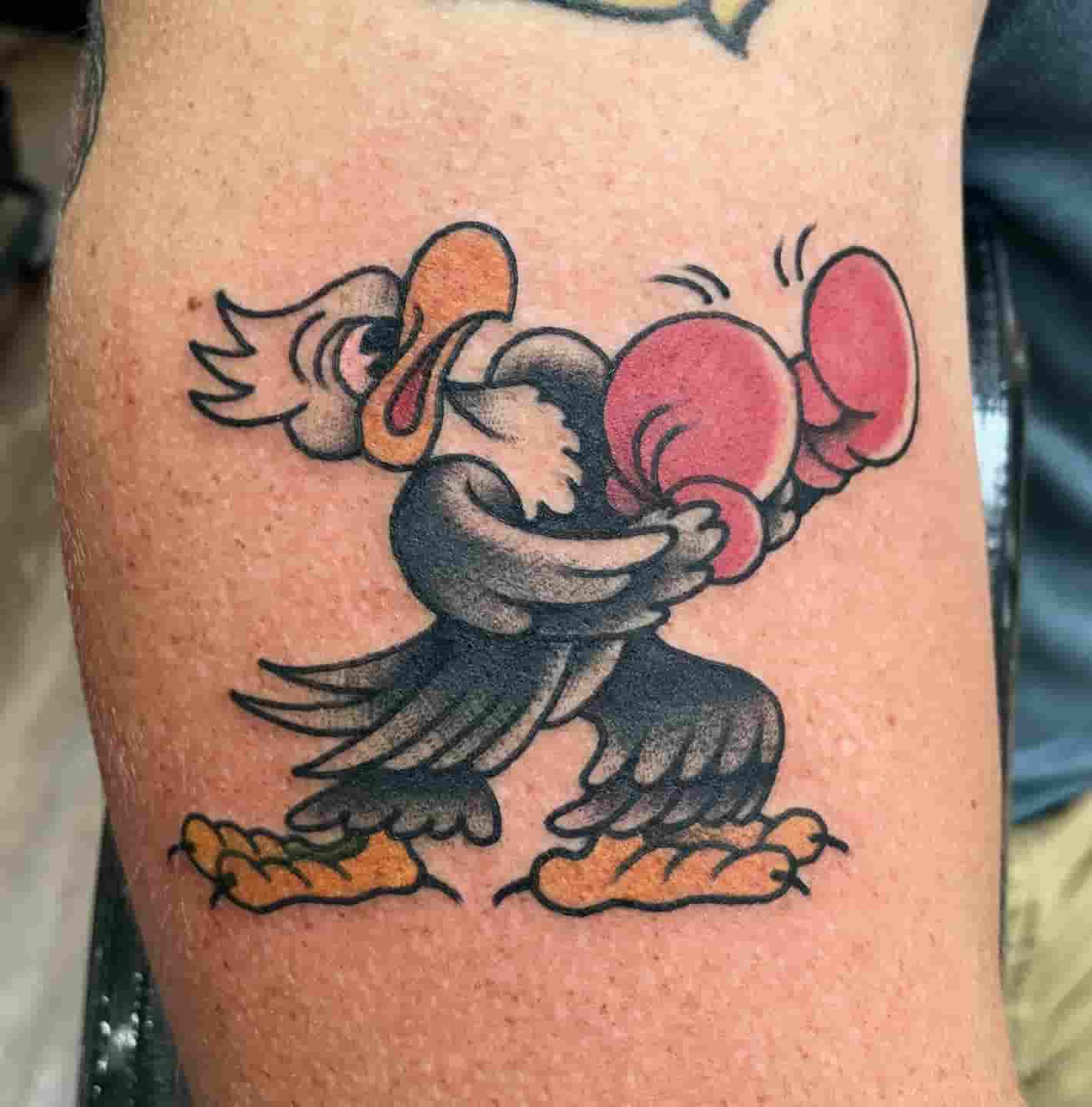 Boxing eagle tattoo