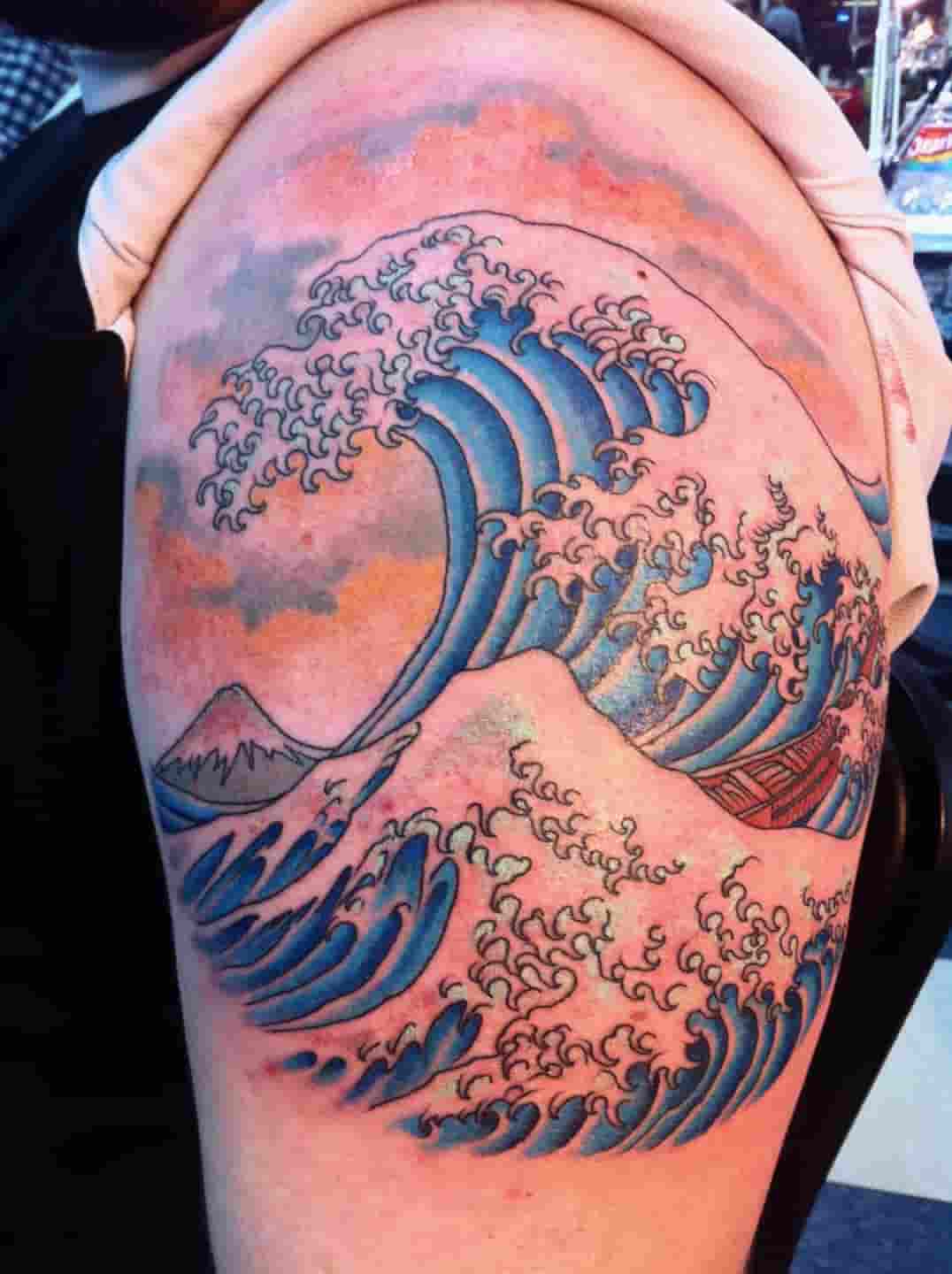 Great wave tattoo