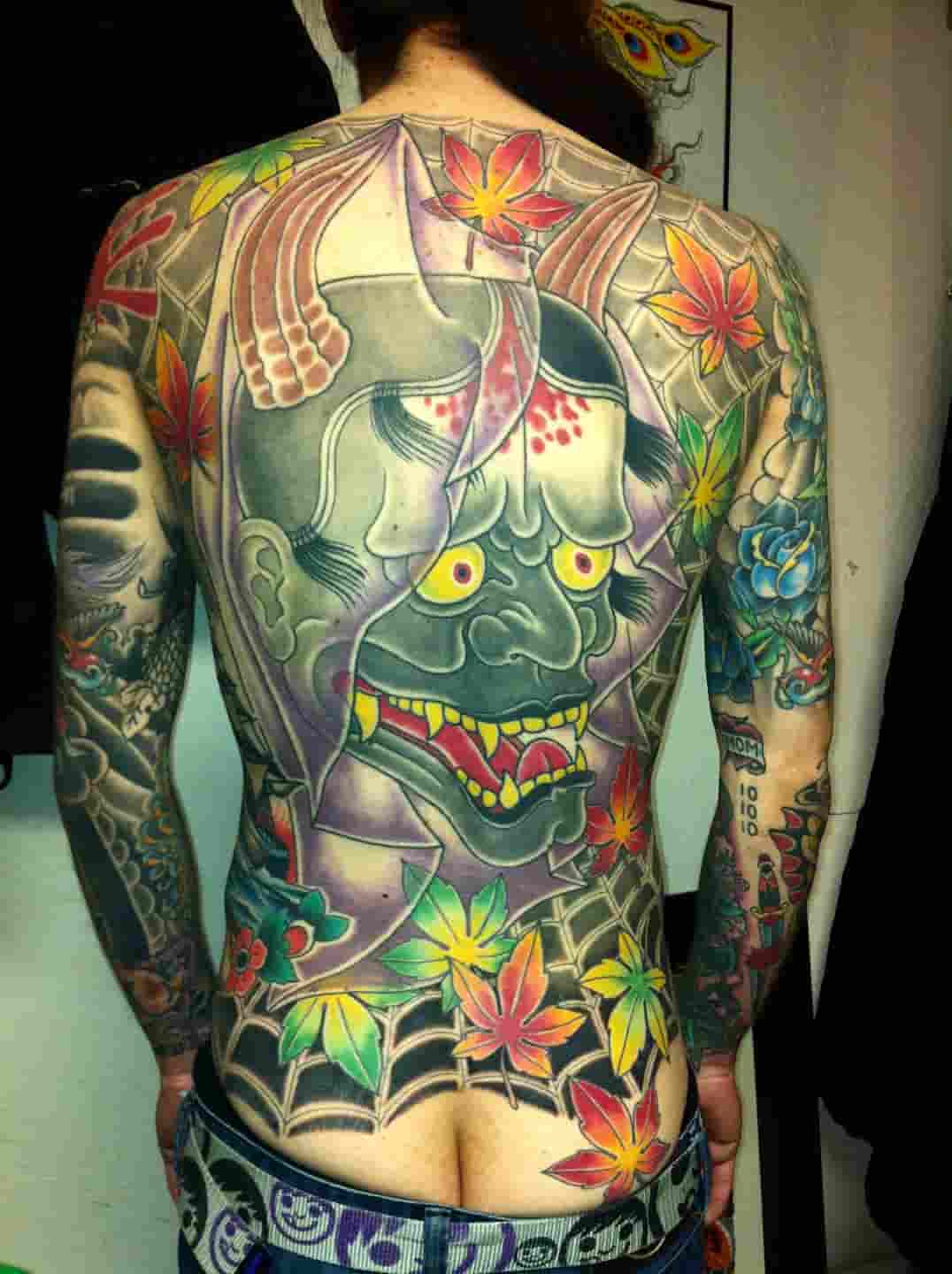 Hannya mask tattoo