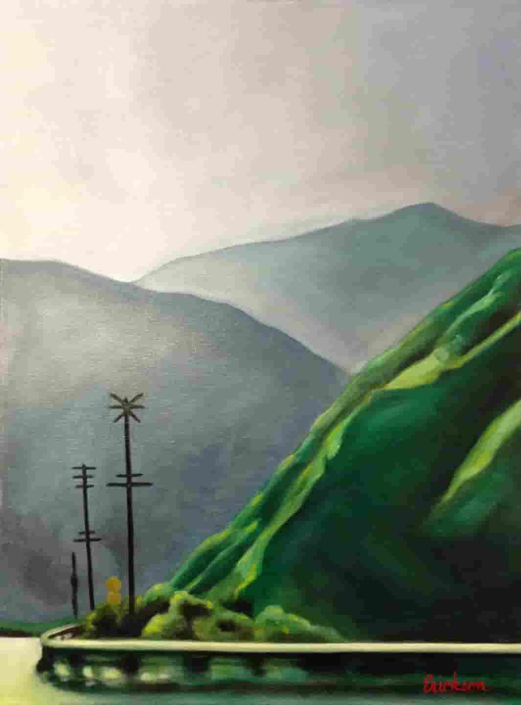 California canyon oil painting