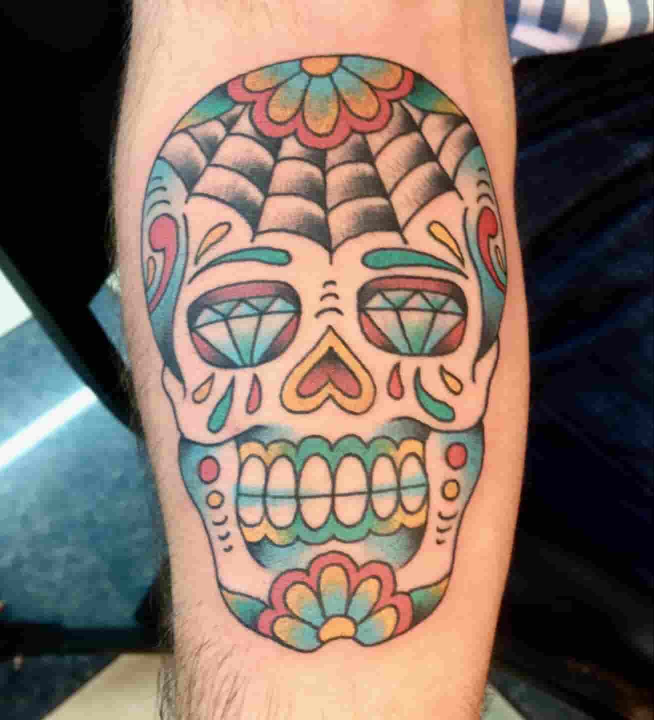Sugar skull tattoo